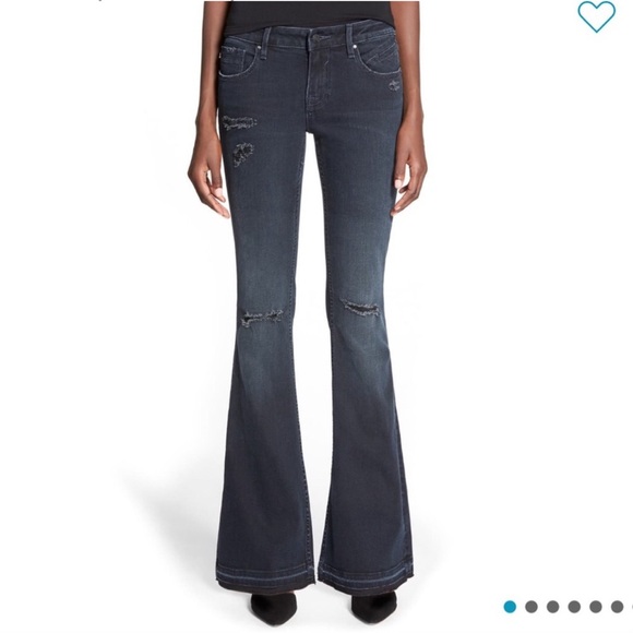 Vigoss Flare Leg Distressed Jeans Size 31” W x 33L ( 11/12 ) NWT - Picture 15 of 15